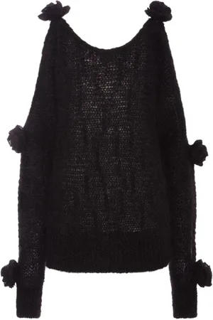 BLUMARINE Knit Sweater W/ Cut Out Sleeves