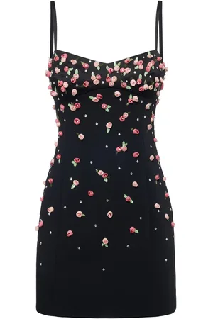 BLUMARINE Embroidered Cady Mini Dress