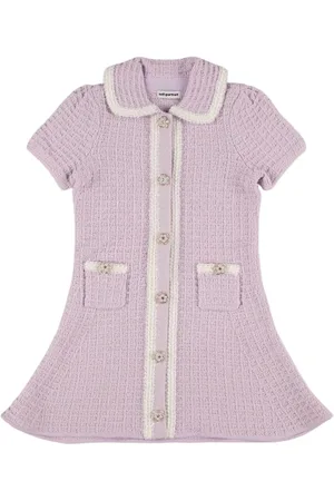 Self-Portrait Cotton Blend Knit Dress
