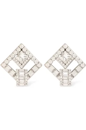 Alessandra Rich Crystal Square Earrings