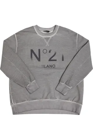 Nº21 Printed Cotton Crewneck Sweatshirt