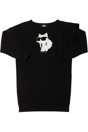 Karl Lagerfeld Printed Cotton Jersey Dress