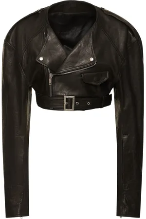 Rick Owens Micro Biker Leather Jacket