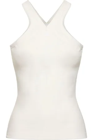 Courrèges Criss Cross 90s Rib Cotton Tank Top