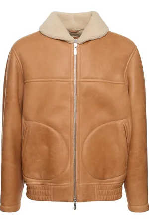Brunello Cucinelli Cracked Leather Jacket