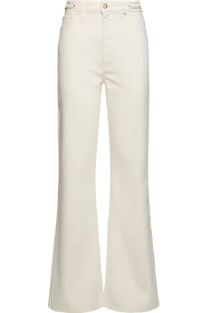 Paco rabanne Embellished High Rise Straight Jeans