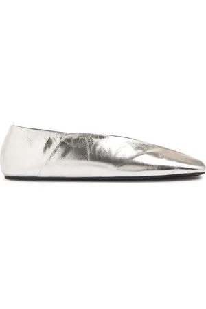 Jil Sander 10mm Lame Leather Ballerinas