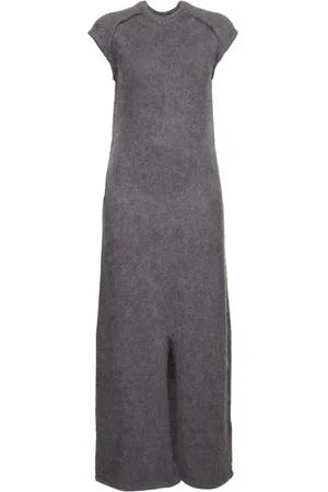 Jil Sander Boiled Wool Brushed Knit Long Dress