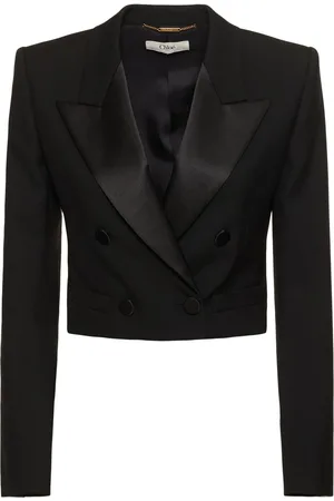 Chloé Tailored Wool Cropped Blazer