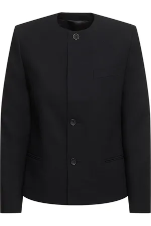 BETTTER Wool Collarless Cropped Jacket