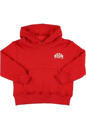 Msgm Printed Cotton Sweatshirt Hoodie