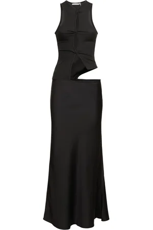 CHRISTOPHER ESBER Satin Tank Dress W/cutouts