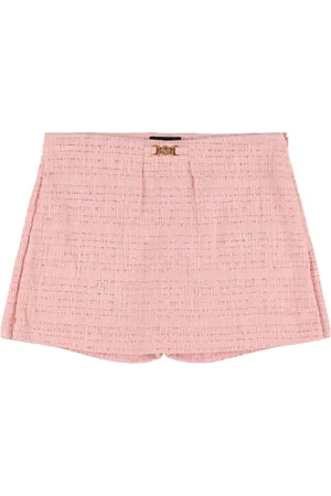VERSACE Cotton Blend Tweed Skirt