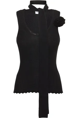 BLUMARINE Rib Knit Tank Top