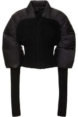 Rick Owens Duvetina Wool Blend Down Jacket