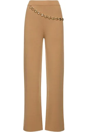 Paco rabanne Wool & Cashmere Knit Pants W/chain