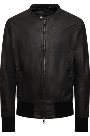GIORGIO BRATO Brushed Leather Bomber Jacket