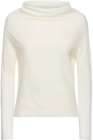 YOHJI YAMAMOTO Twist Jersey Off Neck Long Sleeve Top