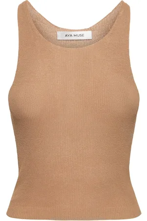 AYA MUSE Faye Knitted Cotton Blend Tank Top