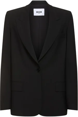 Msgm Wool Blend Tailored Single Breast Jacket