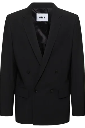 Msgm Solid Lightweight Wool Blend Blazer