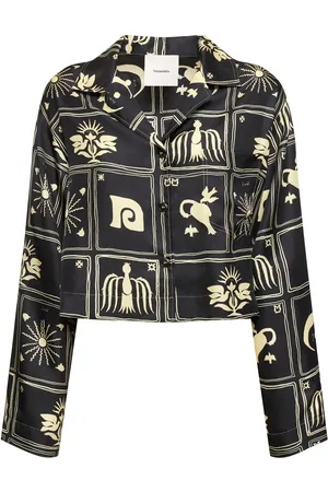 Nanushka Vally Printed Silk Twill Shirt