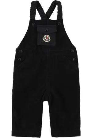 Moncler Logo Corduroy Overall Jumpsuit