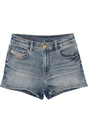 Diesel Stonewashed Cotton Blend Shorts