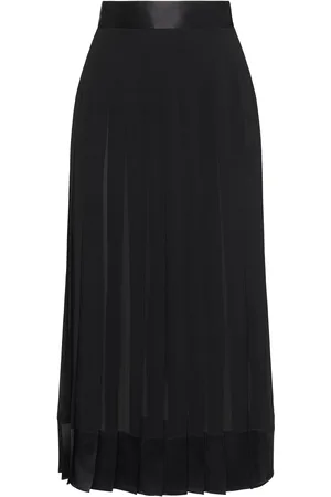 Dolce & Gabbana High Waist Pleated Georgette Midi Skirt