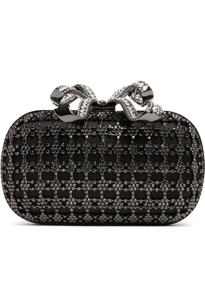 Self-Portrait Chainmail Crystal Bow Clutch