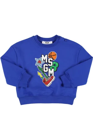 Msgm Printed Cotton Blend Sweatshirt