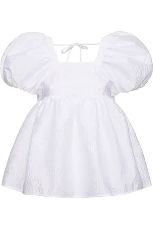 Cecilie Bahnsen Alma Matelassé Puff Sleeve Blouse