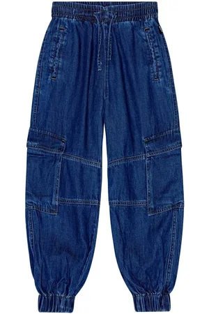 Molo Viscose Blend Denim Cargo Pants