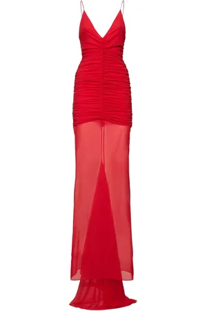 GIUSEPPE DI MORABITO Stretch Silk Chiffon Long Dress