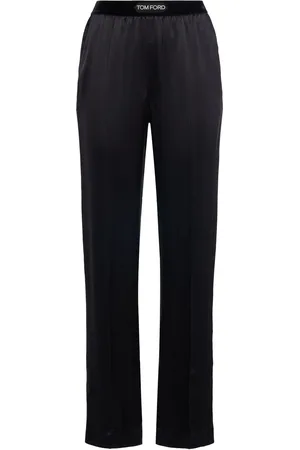 Tom Ford Logo Silk Satin Pajama Pants