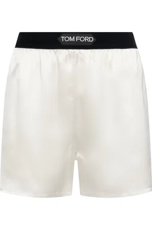 Tom Ford Logo Silk Satin Mini Shorts