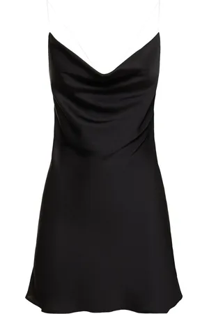 Y / PROJECT Satin Invisible Strap Slip Mini Dress
