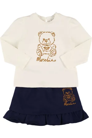 Moschino Stretch Cotton Long Sleeve Top & Skirt