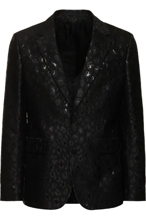 VERSACE Lurex Leopard Jacquard Blazer
