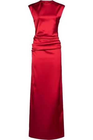 Max Mara Rea Satin Long Dress