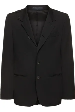 YOHJI YAMAMOTO Wool Gabardine Single Breasted Blazer