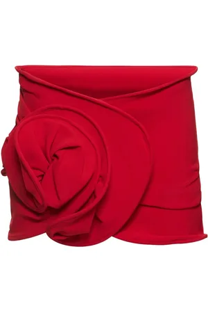 MAGDA BUTRYM 3d Flower Wool Blend Mini Skirt