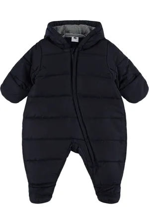 Petit Bateau Hooded Nylon Puffer Romper