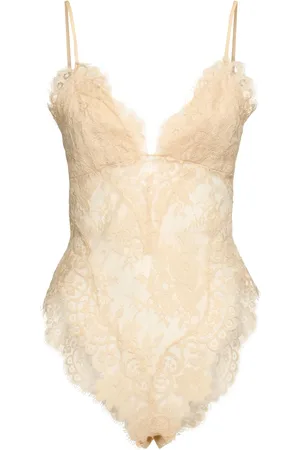 ZIMMERMANN Illustration Cotton Blend Lace Bodysuit