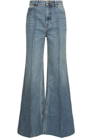 ZIMMERMANN Illustration Cotton Wide Jeans
