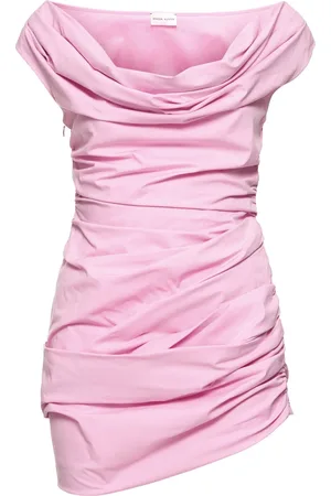 MAGDA BUTRYM Draped Stretch Cotton Jersey Mini Dress