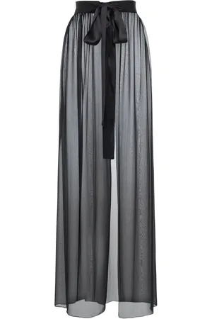 Dolce & Gabbana Knotted Silk Chiffon & Satin Skirt