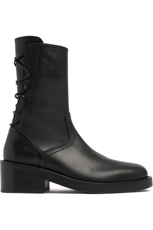 ANN DEMEULEMEESTER 60mm Henrica Leather Ankle Boots