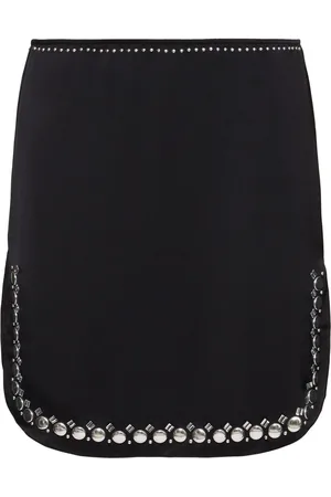 Paco rabanne Embellished Double Satin Skirt