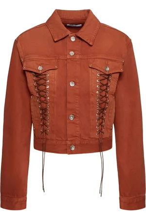 Paco rabanne Cotton Denim Jacket W/ Laces
